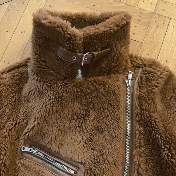 Avec Les filles Oversized Teddy Faux Fur Biker - Picture 5 of 6